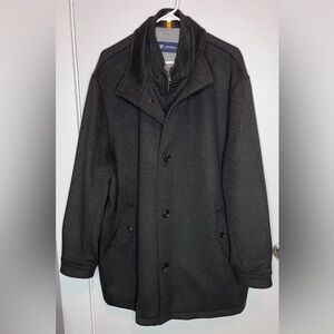 Daniel Cremieux Black Pea Coat for Men